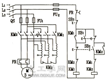 接触器控制自耦变压器降压起动电路图