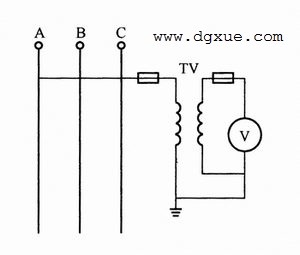 经过电压互感器测量单相电压电路