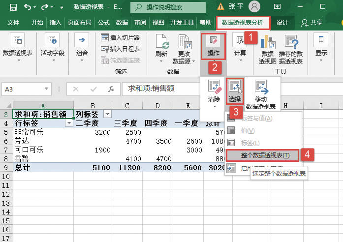 Excel 复制数据透视表详解