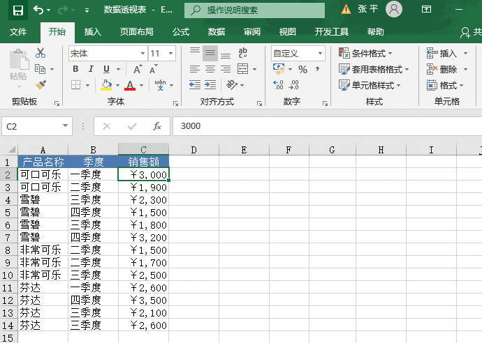 Excel 刷新数据透视表图解