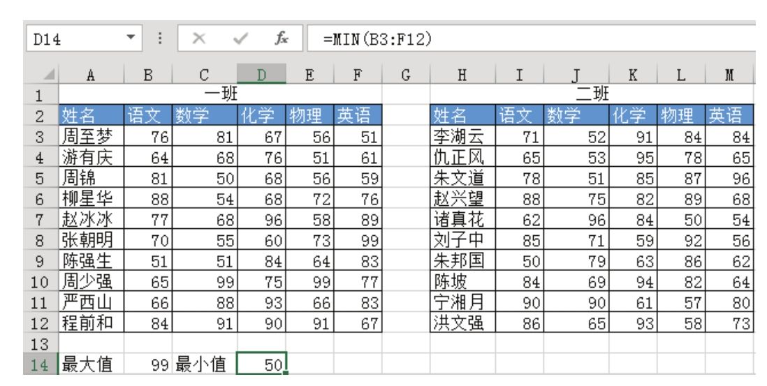 Excel 如何快速查看选区的最大值和最小值？-Excel22