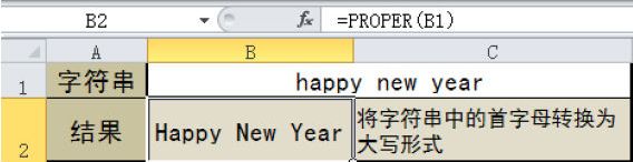 Excel 将首字母转换为大写形式：PROPER函数