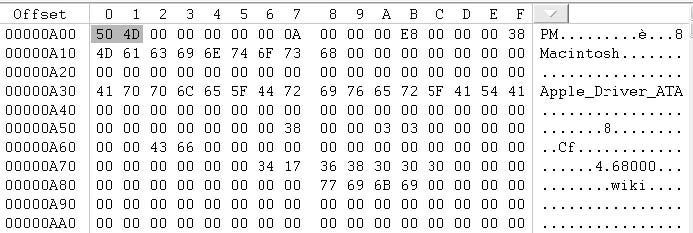 ATA硬盘驱动程序分区的映射表项