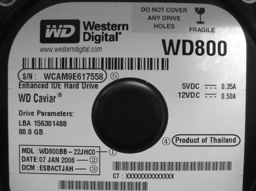 西部数据3.5英寸硬盘磁头组件兼容信息