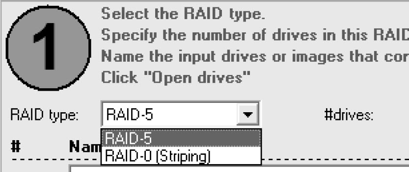 选择RAID类型