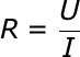 R=U/I欧姆定律公式