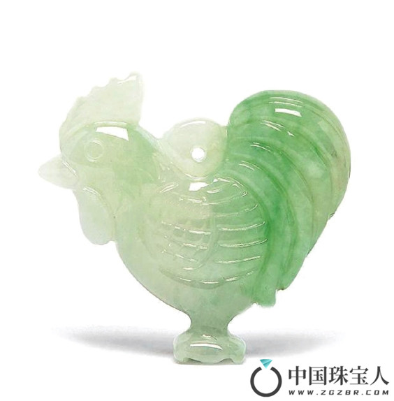 天然翡翠“锦鸡”珮（成交价：805港币
）
