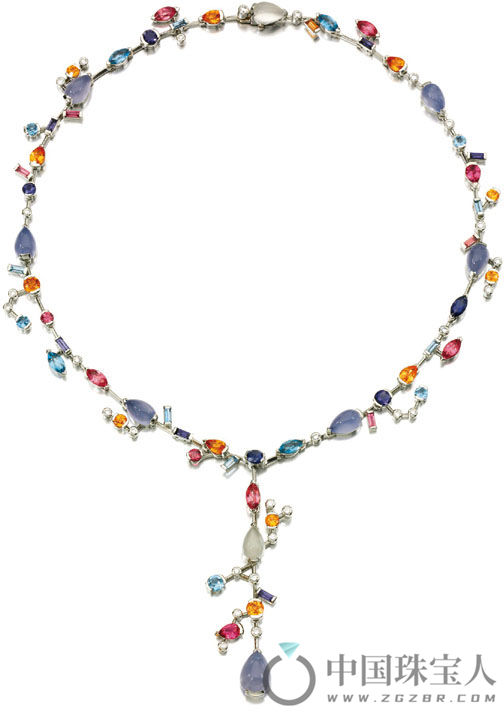 卡地亚宝石配钻石“Meli Melo”项链（成交价：35,000英镑）