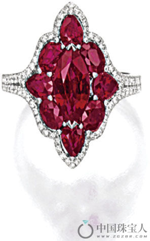 红宝石配钻石戒指（成交价：525,000港币）