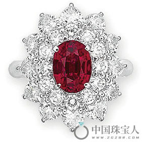 红宝石配钻石戒指（成交价：1,000,000港币）