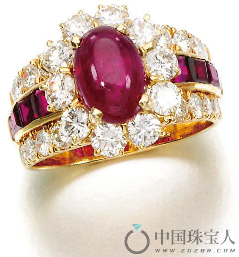 Vourakis 红宝石配钻石戒指（成交价：5,000英镑）
