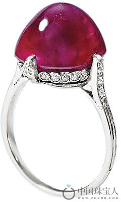 梵克雅宝红宝石戒指，制于1923年（成交价：350,500英镑）