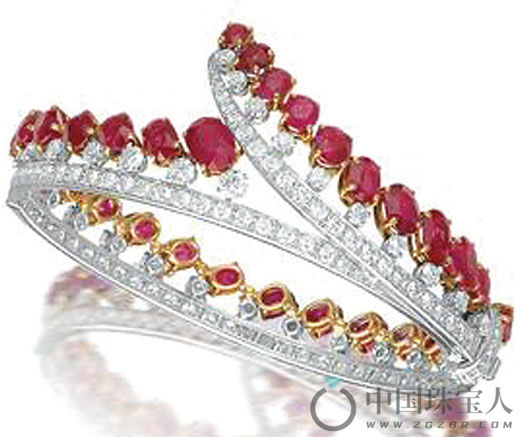 红宝石配钻石手镯（成交价：237,500港币）