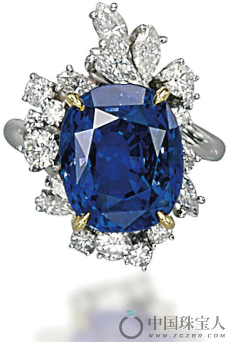 Meister 蓝宝石配钻石戒指（成交价：93,750瑞士法郎）