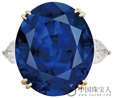 珍贵的梵克雅宝蓝宝石配钻石戒指（成交价：6,490,000港币）