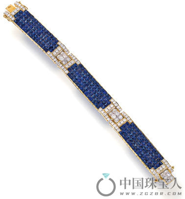 蓝宝石配钻石手链（成交价：9,375美金）
