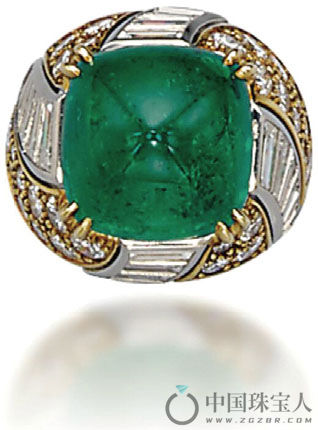 Meister 绿宝石配钻石戒指（成交价：37,500瑞士法郎）