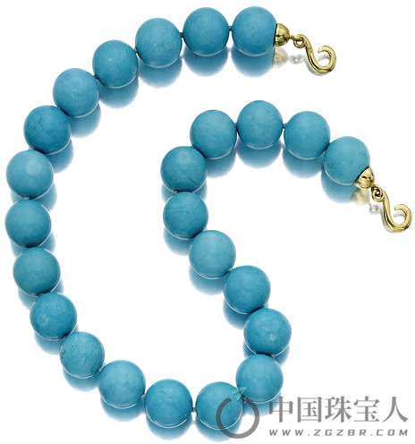 绿松石珠子项链（成交价：13,750美金）