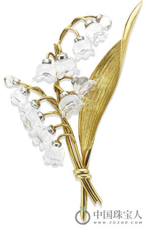 赛丽麦· 阿迦汗公主收藏梵克雅宝20世纪中期水晶胸针（成交价：6,000英镑）