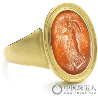古典红玉髓戒指