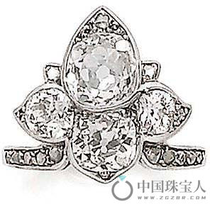 钻石戒指，约制于1920年（成交价：5,250英镑）
