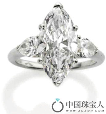 卡地亚钻石戒指（成交价：97,500欧元）