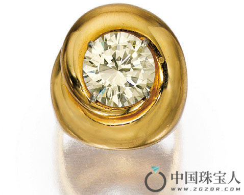 钻石18K金戒指（成交价：53,125美金）