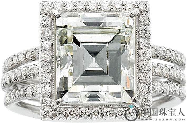钻石铂金戒指（成交价：46,875.00美金）