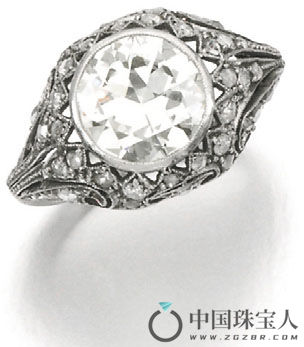 20世纪早期钻石戒指（成交价：10,000英镑）