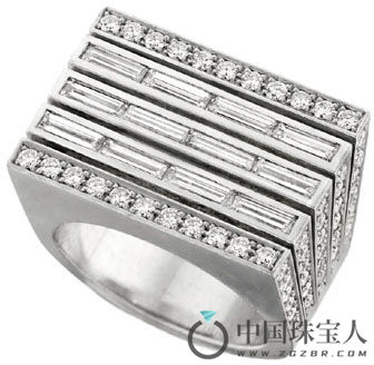 伯爵钻石白金戒指（成交价：3,500美金）