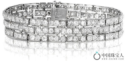 卡地亚钻石手链，约制于1925年（成交价：40,000英镑）