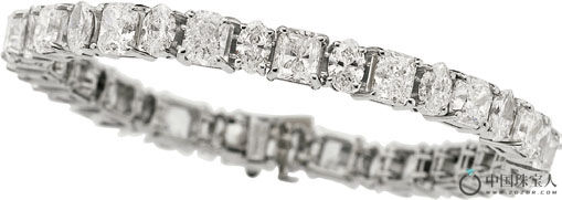 钻石铂金手链（成交价：35,000美金）