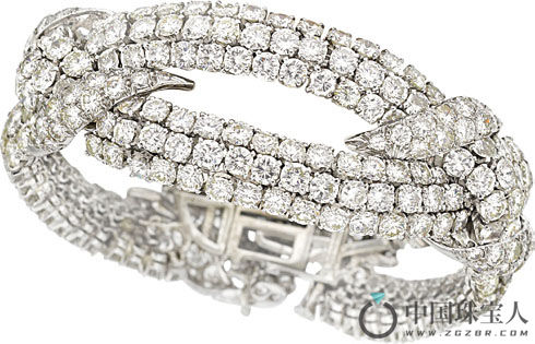 大卫· 韦伯钻石铂金手链（成交价：62,500美金）