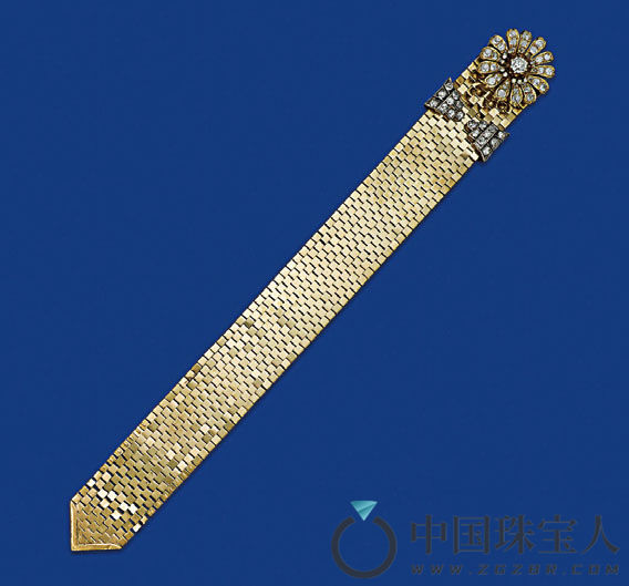 复古钻石黄金、铂金手链（成交价：9,375瑞士法郎）