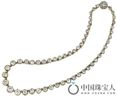 维多利亚时期钻石项链（成交价：16,250英镑）