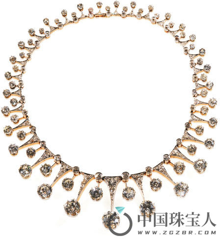 19世纪晚期钻石项链（成交价：293,000瑞士法郎）
