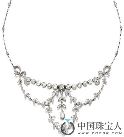 20世纪早期钻石项链（成交价：6,250英镑）