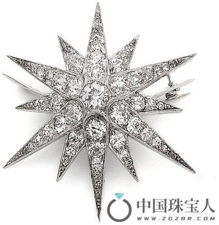 钻石胸针，约制于1890年（成交价：5,000英镑）