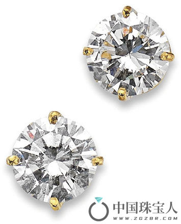 钻石耳环（成交价：9,375英镑）