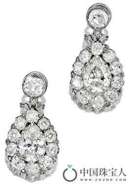 钻石耳环（成交价：27,500美金）