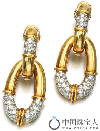 蒂芙尼钻石耳环（成交价：5,625英镑）