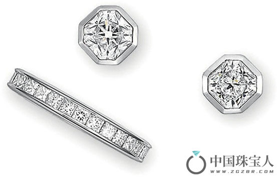 蒂芙尼钻石耳钉及哈利· 温斯顿钻石戒指（成交价：175,000港币）