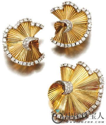卡地亚钻石首饰套组，约制于1960年（成交价：12,500英镑）