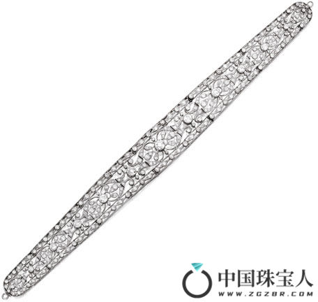 钻石铂金珠宝发带（成交价：27,500美金）