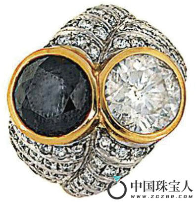 Repossi 彩色钻石配钻石戒指（成交价：5,625英镑）