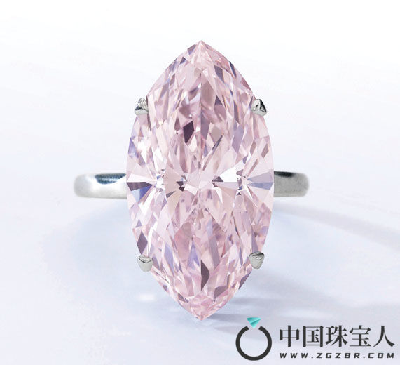 全美粉色钻石戒指（成交价：6,437,000瑞士法郎）